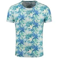 Key Largo T-Shirt Florida Hawaii Look Palmennmuster MT00403 Rundhals-Auschnitt bedruckt kurzarm slim fit