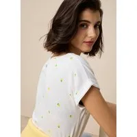 Tamaris T-Shirt mit femininen Allover-Print und lässiger Passform