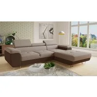 Sofnet Ecksofa Divo, mit Schlaffunktion und Bettkasten, Schlafsofa mit einstellbare Kopfstützen - Wohnlandschaft