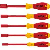 Steckschlüssel-Schraubendreher-Set SoftFinish electric, 5-teilig rot/gelb