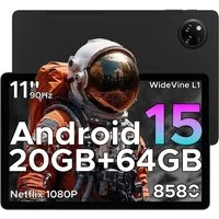 DOOGEE Tab A9 PLUS Android Tablet 11 Zoll, 4GB RAM+64GB ROM(TF 2TB) Tablet (11", 64 GB, Android 15, WiFi, WiFi5, 90Hz-1080P, WidevineL1/Face ID/OTG/GPS/Dual Speaker)