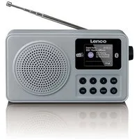 Lenco PDR-034GY Radio (DAB+ Radio,Tragbares Radio, DAB+, Bluetooth 5.3, tragbares Design für flexiblen Einsatz überall)