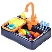 CLTYQ Spielküche Küchenspüle Spielzeug Set - Spüle mit Wasserfunktion, Kunststoff ‎Kunststoff, mulation Geschirrspüler Arbeitsarmatur & Abfluss Geschenke