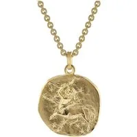 trendor Kette mit Anhänger Schütze Ø 20 mm Gold auf Silber