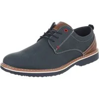 Coolwalk Herrenschnürschuh aus Textil mit Kontrastdetails Schnürschuh (91917730) Blockabsatz Schnürer in Dunkelblau