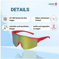 elasto Sonnenbrille Schnelle Brille mit verspiegelten Gläsern inkl. Mikrofaser Pouch