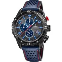 Festina Chronograph F20519/3, Armbanduhr, Quarzuhr, Herrenuhr, Stoppfunktion, Lederarmband