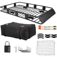 GarveeMore Dachträger Stahldach Auto Rack Korb verstellbar Universal für LKW SUV
