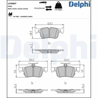 Delphi Bremsbel?ge hinten Ford Focus 4
