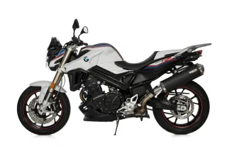 Sport Auspuff BOS Oval Edition BLACK Edelstahl für BMW  F 800 R Bj. 2009-2016 EURO-3 mit ABE