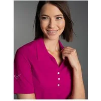 Trigema Poloshirt TRIGEMA Poloshirt aus Baumwolle mit Kristallsteinen (1-tlg)