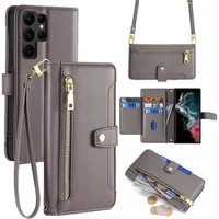 betterfon Handykette für Samsung Galaxy Leder Umhänge Hülle mit Kartenfächer, Hände frei – mit Silikonhülle & Schnur für flexiblen Alltag