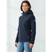 Blue Wave Softshelljacke Damen Jacke Maite Softshell mit Innenfleece - Damenjacke Winddicht Wassersäule 5000 mm, Atmungsaktiv, Kapuze abnehmbar, 3-Lagen-Laminat