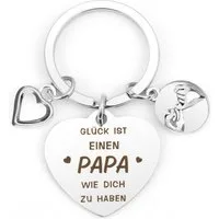 FOUORTUNATE-BEE Schlüsselanhänger Schlüsselanhänger mit Geschenkbox – Geschenk für Papa, Geschenkset Schlüsselanhänger für Vatertag oder Geburtstag