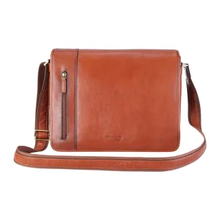 Laptoptasche aus echtem Leder in Hellbraun - Astor