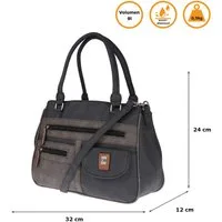 Christian Wippermann Henkeltasche Große Damen Tasche Umhängetasche Schultertasche (1 tlg), Henkeltasche