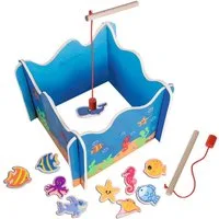 Noris Spiel Kinderspiel Geschicklichkeitsspiel Angelspiel 10 Fische 100002089