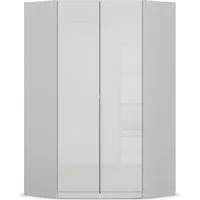 OTTO home Eckkleiderschrank Kleiderschrank Schrank Ankleidezimmer Schlafzimmer Garderobe AGORDO (in zwei Griff-Farben, Breite/Tiefe 117x117 cm, Höhen 210/229 cm) mit Glastüren, voll ausgestattet mit viel Stauraum MADE IN GERMANY