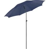FARE Sonnenschirm XL, höhenverstellbar, Ø 235 cm, Titan-Finish, UPF 50+, knickbar, Ventilationsbezug, Fiberglas