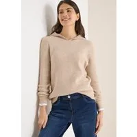 CECIL Kapuzenpullover Strick mit Strukturdetail