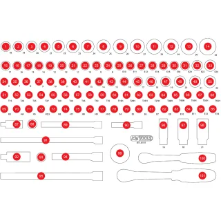 KS Tools Leere Schaumstoffeinlage zu 811.0101 - 811.0101-97