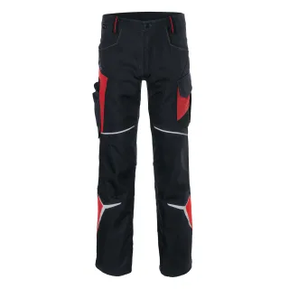 KÜBLER BODYFORCE Hose schwarz/mittelrot 26 - 2225 5302-9955-26