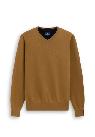 State of Art - Pullover mit V-Ausschnitt braun - Gr. - M