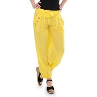 malito more than fashion Haremshose malito Damen Pumphose mit Bindegürtel 3418 Aladinhose Sommerhose mit elastischem Bund & Bindegürtel Einheitsgröße