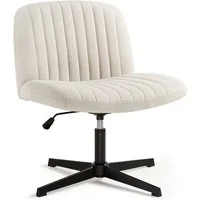 Intimate WM Heart Bürostuhl Ohne Armlehnen, Ergonomischer Schreibtischstuhl (Lesesessel mit 10cm dickem Sitzkissen), Drehstuhl Ohne Rollen, Höhenverstellbar Stuhl