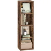 VASAGLE Bücherregal mit verstellbaren Ablagen, für Wohnzimmer, Homeoffice, Schlafzimmer, 4-stöckiges Regal, offenes Aufbewahrungsregal, 24 x 30 x 106 cm