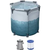 Bestway Pool LAY-Z-SPA Eisbad Glacial Dip (Set, mit Filterpumpe, Ø 90 x 80 cm), Integrierter Ganzjahresschutz Polar-Shield