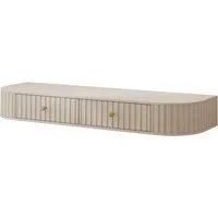 MIRJAN24 Schminktisch Sepiroz 2S (mit zwei Schubladen), Griffe aus Metall in der Farbe Gold, 123x36x18 cm