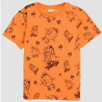 s.Oliver Kurzarmshirt T-Shirt T-Shirt aus Baumwolle mit All-over-Print