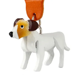 Jack Russell Terrier Schl?sselanh?nger aus Leder
