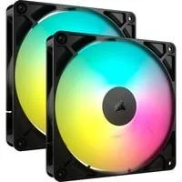 RS140 ARGB, Gehäuselüfter schwarz, 2er Pack, 140 mm