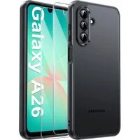 SmartUP Smartphone-Hülle + 2X Schutzglas für Samsung Galaxy A26 5G Panzerfolie Display Case 6,7 Zoll, kompletter Rundumschutz