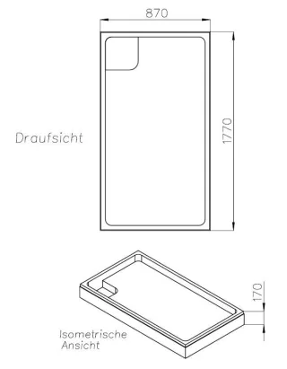 Neuesbad Wannenträger für Laufen Platina 180x90x4,5 SD 90346