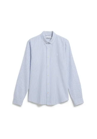 Armedangels - QUAASA STRIPE LONGSLEEVE SHIRT white-dark morning - Gr. - XL