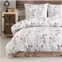 Buymax Bettwäsche Almira, Renforcé, 4 teilig, Bettwäsche-Set Bett- und Kopfkissenbezug mit Reißverschluss 155x220 cm