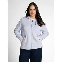 TOM TAILOR PLUS Kapuzensweatjacke aus Scuba Stoff