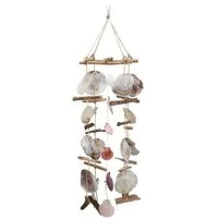 relaxdays Windspiel Treibholz mit Muscheln (1 St)