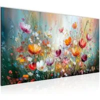 Runa Art XXL-Wandbild Blumen 100 x40 cm Bild Vlies Wohnzimmer Schlafzimmer Deko, Blumen