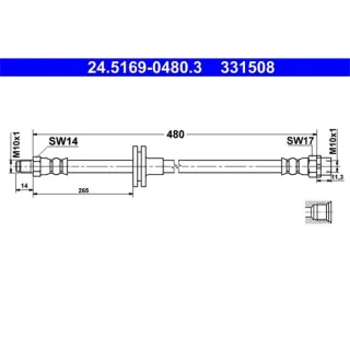 ATE Bremsschlauch vorne BMW X5 E53