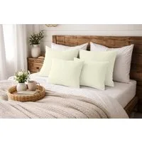 Amilian Dekokissen Sofakissen 4er Set mit Füllung - 2x 45x45 + 2x 35x45 cm, Hotelverschluss, waschbar, formstabil