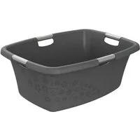 ROTHO Wäschekorb Flowers Wäschewanne 50l mit 4 Griffen, Kunststoff (PP), Belüftungslöcher in Blumenform ermöglichen Luftzirkulation