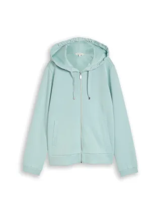 Tom Tailor - Hoodie Sweatjacke aus Scuba blue haze - Gr. - L