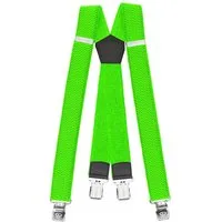 Fabio Farini Hosenträger 4cm Breites X-Design verstellbar mit extra starken Clipverschluss, Neongrün