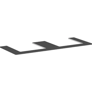 hansgrohe Xelu Q Konsole 54099910 1360 x 550 mm, 2 Ausschnitte 500 x 480 mm, diamantgrau matt