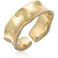 Elli Fingerring Bandring Offen Struktur für Damen