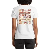 Spreadshirt T-Shirt Hello Kitty Snack Collage Frauen Premium T-Shirt (1-tlg)
